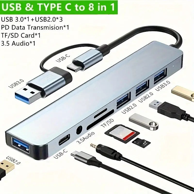 Vienon™ Expansor USB 8 en 1