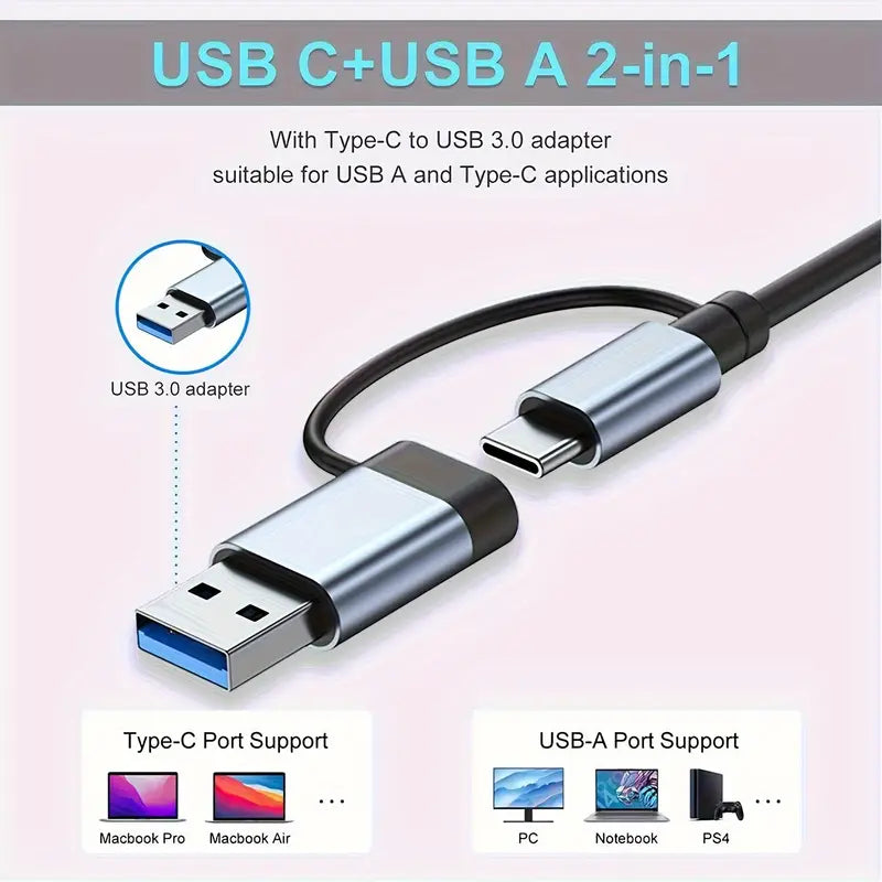 Vienon™ Expansor USB 8 en 1